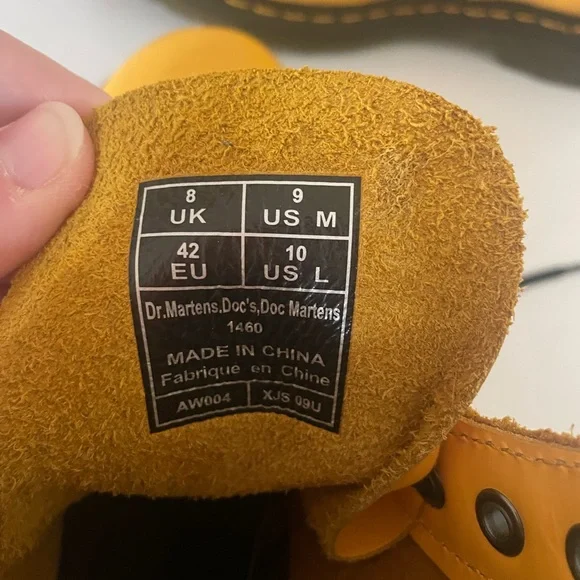 Dr. Martens Yellow Leather Boots - Picture 7 of 7